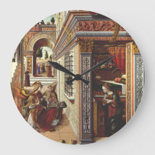 Die Verkündigung Carlo Crivelli Renaissance-Kunst Große Wanduhr