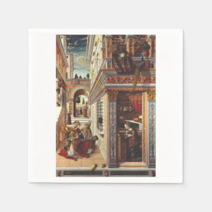 Die Verkündigung Carlo Crivelli Renaissance-Kunst Serviette