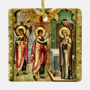 Die Verkündigung Orthodox-Christliche Ikone Keramikornament