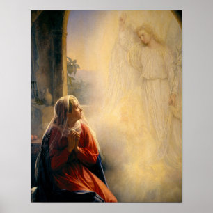 Die Verkündigung von Carl Bloch Druck Poster