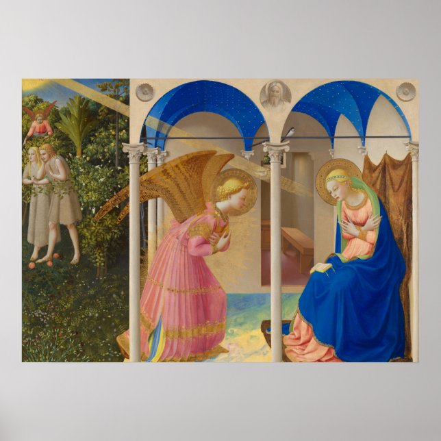Die Verkündung 1426 von Fra Angelico Poster (Vorne)