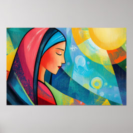Die Verkündung der gesegneten Jungfrau Mary Poster