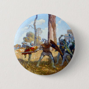 Die Verlegung von Sir Lamorak, c. 1922 von N.C. Wy Button