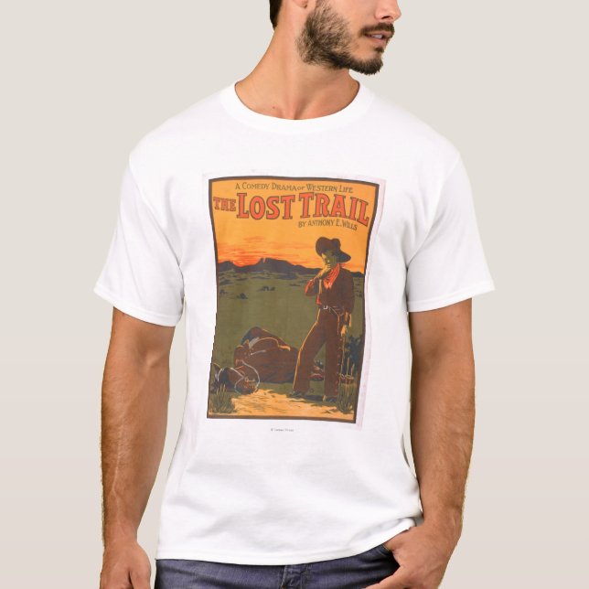 Die verlorene Spur - Komödien-Drama-Western-Leben T-Shirt (Vorderseite)