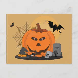 Die verrückten Halloween-Verdächtigen Postkarte