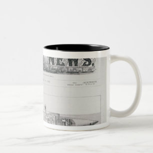 Die Verschiebungs-sinkendes und steigendes Zweifarbige Tasse