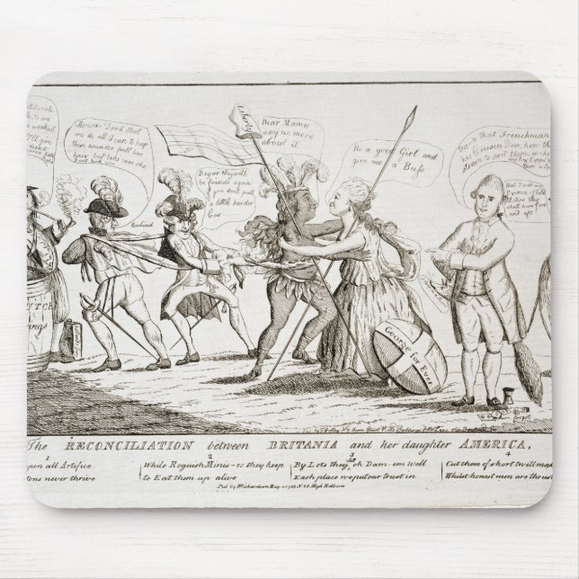 Die Versöhnung zwischen Britannia Amerika Mousepad (Vorne)