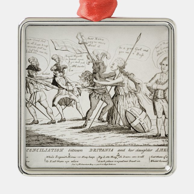 Die Versöhnung zwischen Britannia Amerika Ornament Aus Metall (Vorne)