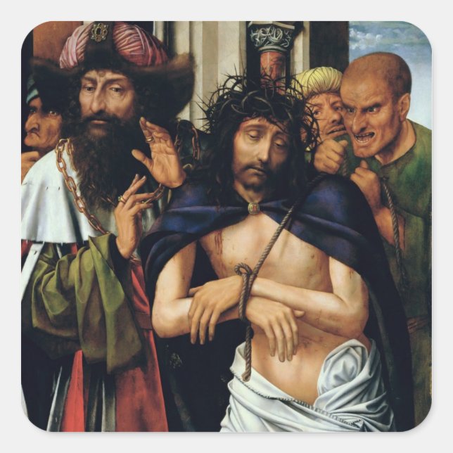 Die Verspottung Christi (Öl auf Tafel) (siehe 1654 Quadratischer Aufkleber (Vorderseite)