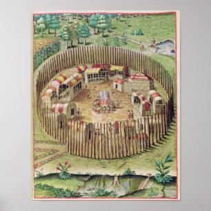Die verstärkte Stadt von Pomeiooc Poster