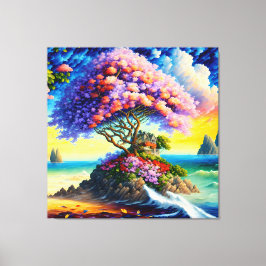 Die versteckte Insel im Ozean Leinwanddruck