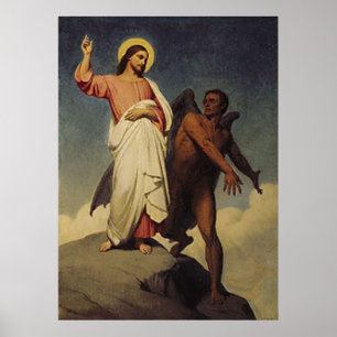 Die Versuchung Christi durch Ary Scheffer (1854) Poster
