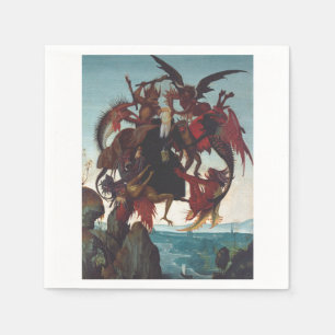 Die Versuchung des heiligen Antonius von Michelang Serviette