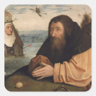 Die Versuchung des Hl. Anthony 2 Quadratischer Aufkleber