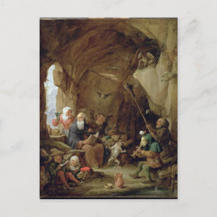 Die Versuchung des Hl. Anthony in einer Felshöhle Postkarte