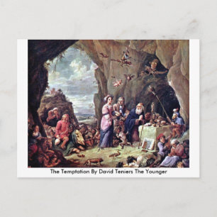 Die Versuchung von David Teniers der Jüngeren Postkarte
