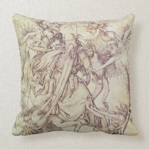 Die Versuchung von St Anthony (Stich) Kissen