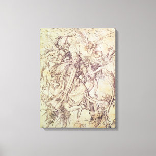Die Versuchung von St Anthony (Stich) Leinwanddruck