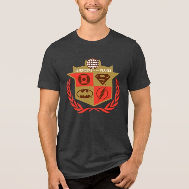 Die Verteidiger des Planeten der Gerechtigkeitslig Tri-Blend Shirt (Vorderseite)