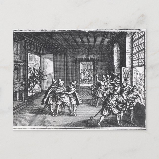 Die Verteidigung Prag im Jahr 1618 Postkarte (Vorderseite)