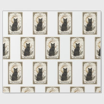 Die vertraute schwarze Katze Tarotkarte Himmels Ku
