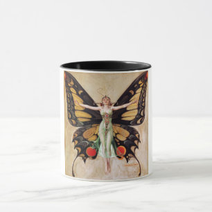 Die Verwandlung des Flapper-Mädchens zum Schmetter Tasse