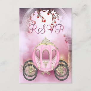 Die verzauberte UAWG der rosa Prinzessin-Beförderu RSVP Karte