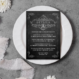 Die Verzierte Chalkboard-Hochzeitskollektion Begleitkarte