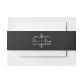 Die Verzierte Chalkboard-Hochzeitskollektion Einladungsbanderole