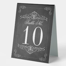 Die Verzierte Chalkboard-Hochzeitskollektion Tischaufsteller
