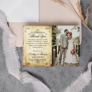 Die Verzierte, Geblüht Hochzeitskollektion des Jah Dankeskarte