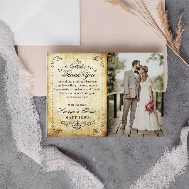 Die Verzierte, Geblüht Hochzeitskollektion des Jah Dankeskarte (Von Creator hochgeladen)