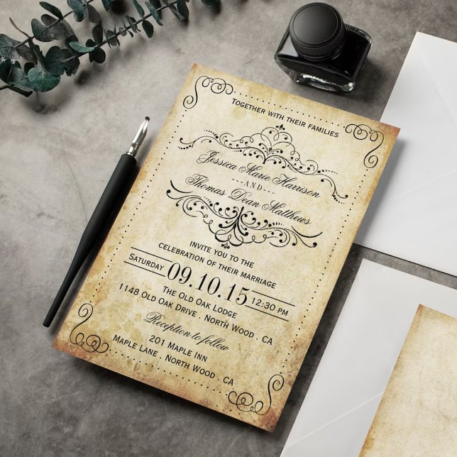 Die Verzierte, Geblüht Hochzeitskollektion des Jah Einladung (Von Creator hochgeladen)