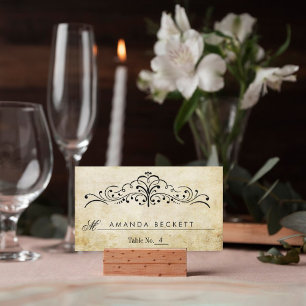 Die Verzierte, Geblüht Hochzeitskollektion des Jah Platzkarte