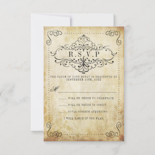 Die Verzierte, Geblüht Hochzeitskollektion des Jah RSVP Karte