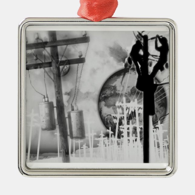 Die Verzierung des Störungssuchers Silbernes Ornament (Vorne)