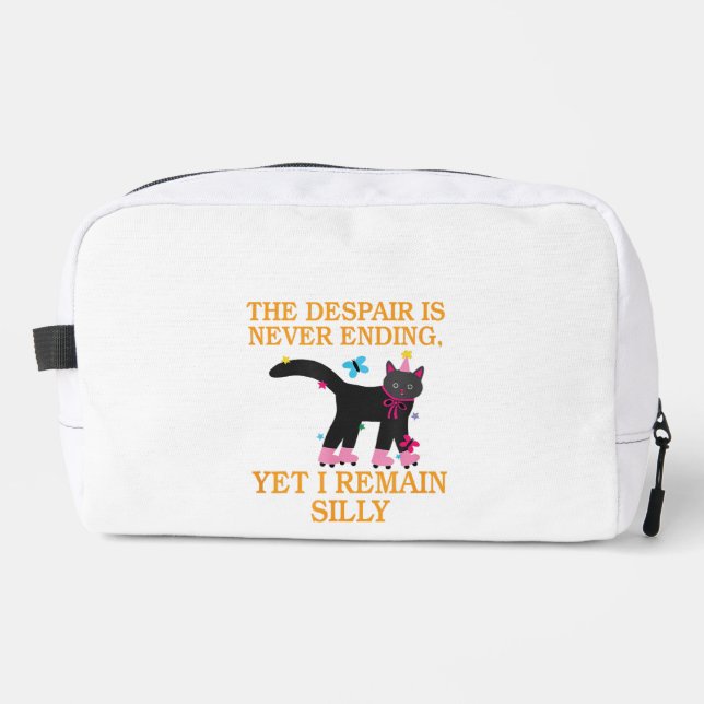 Die Verzweiflung endet nie, aber ich bleibe Albern Waschbeutel (Vorderseite)