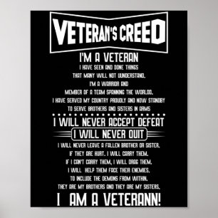 Die Veteranen glaubten, ich sei ein Veteran der mi Poster