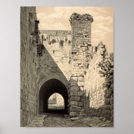 Die Via Dolorosa in Jerusalem Poster