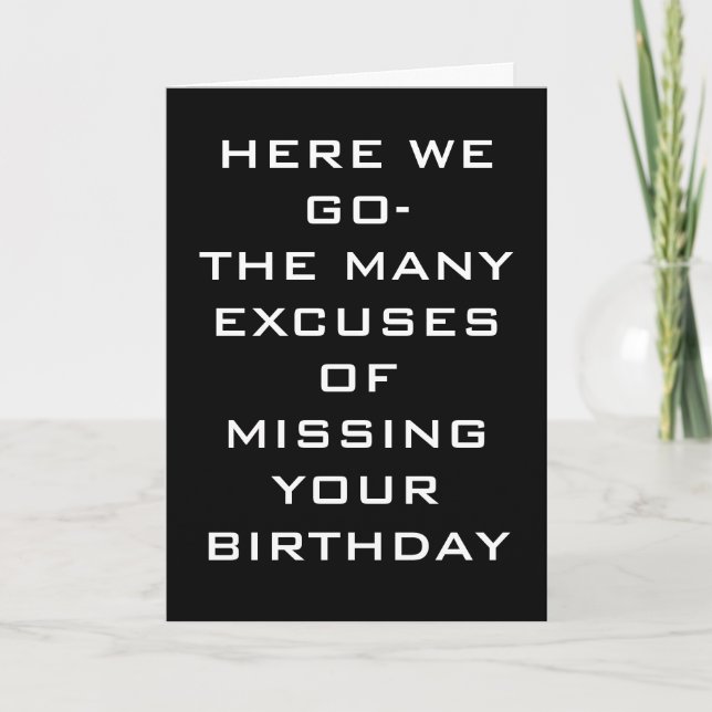 DIE VIELEN AUSGEGEBENEN GEBURTSTAG KARTE (Vorderseite)