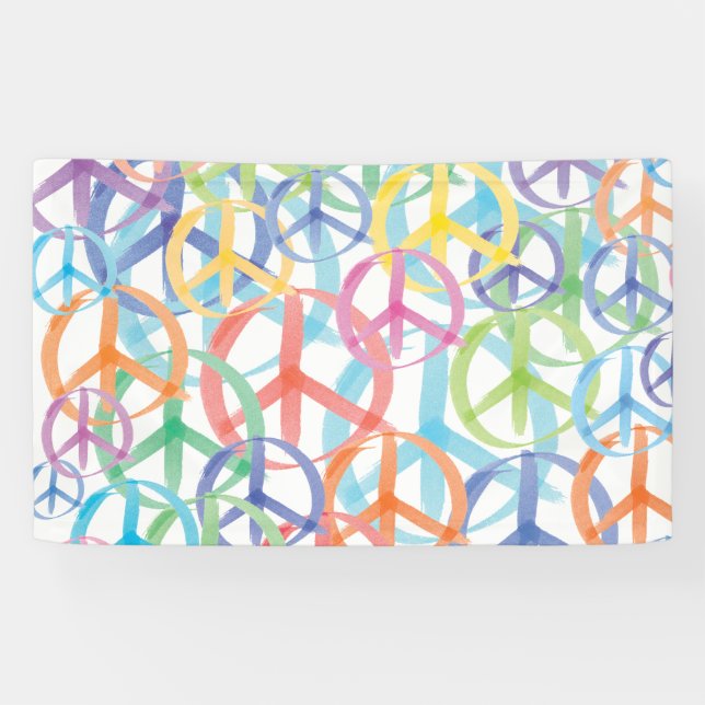 Die vielen Farben des Friedens Banner (Horizontal)