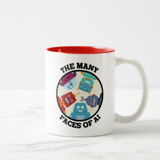 Die vielen Gesichter der KI (Künstliche Intelligen Zweifarbige Tasse