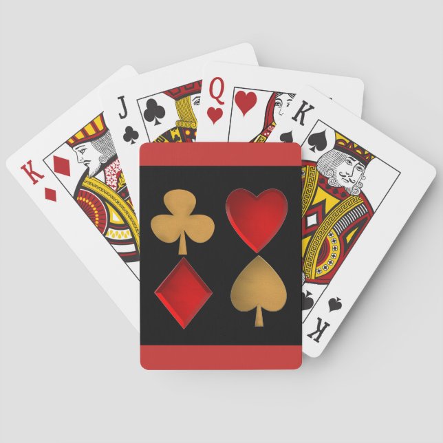 Die vier Anzüge Spielkarten (Rückseite)