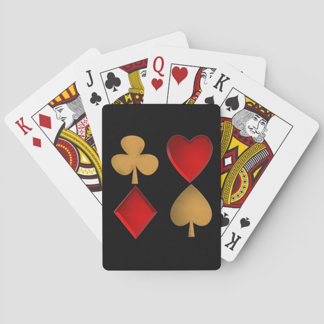 Die vier Anzüge Spielkarten (Rückseite)