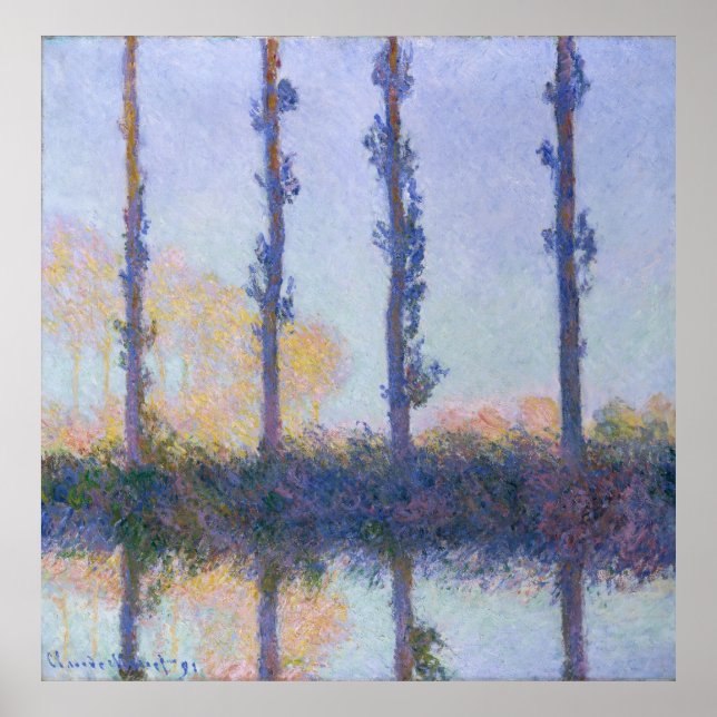 Die vier Bäume - Claude Monet Poster (Vorne)