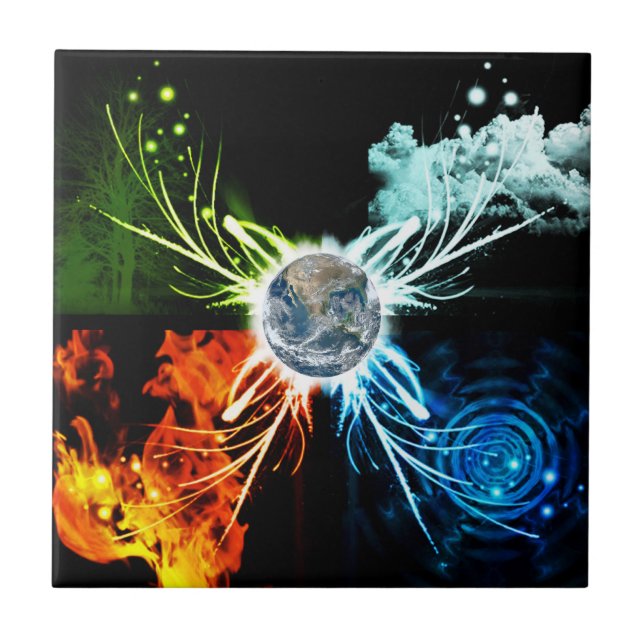 Die vier Elemente Fliese (Vorderseite)