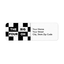 Die vier großen, Schwarz-weißen Tafelmarken