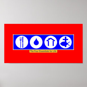 Die vier Grundprinzipien des Lebens Poster