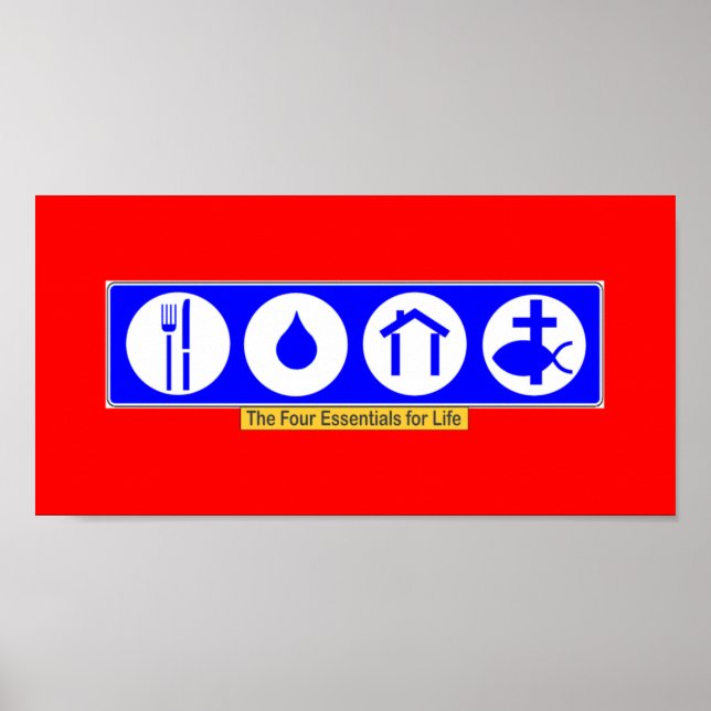 Die vier Grundprinzipien des Lebens Poster (Vorne)