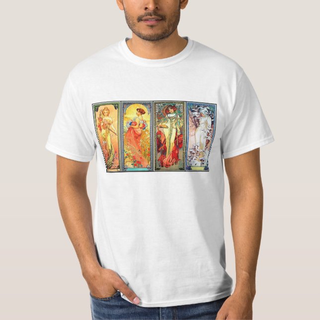 Die vier Jahreszeit-Reihen 3 durch Mucha T - Shirt (Vorderseite)